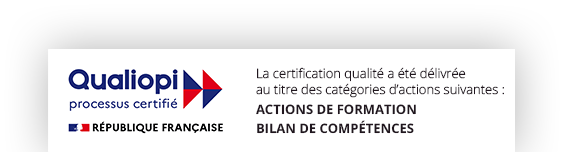 logio de la certification qualiopi qui est garant de la qualité de suivi et d'exercice d'un organisme de formation